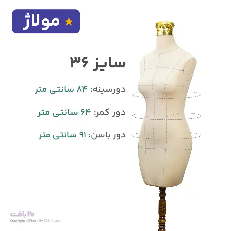 مانکن کرم سوزن خور خط دار سایز 36